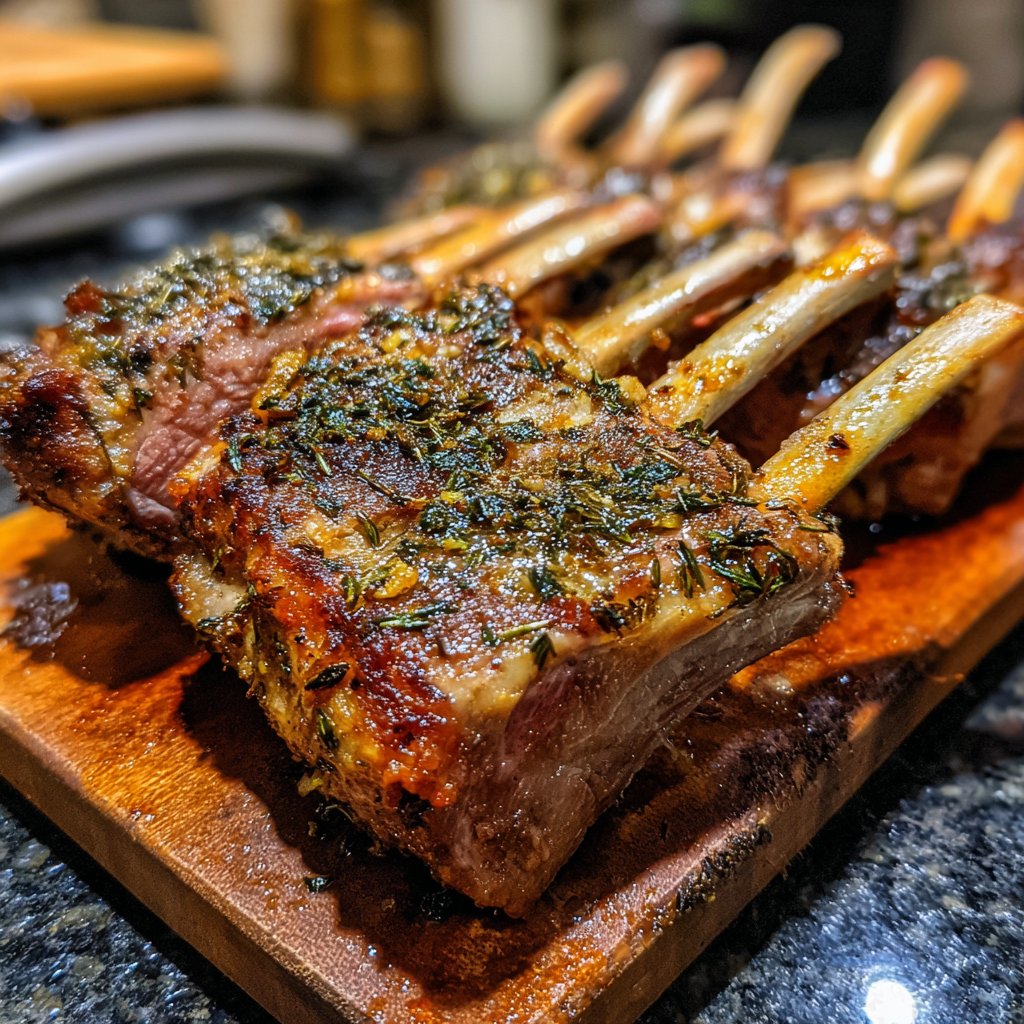 One-Pan Lamm Racks mit Oliven