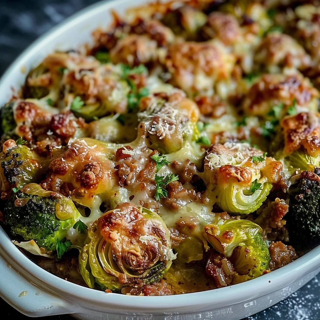 Rosenkohl Hack Auflauf