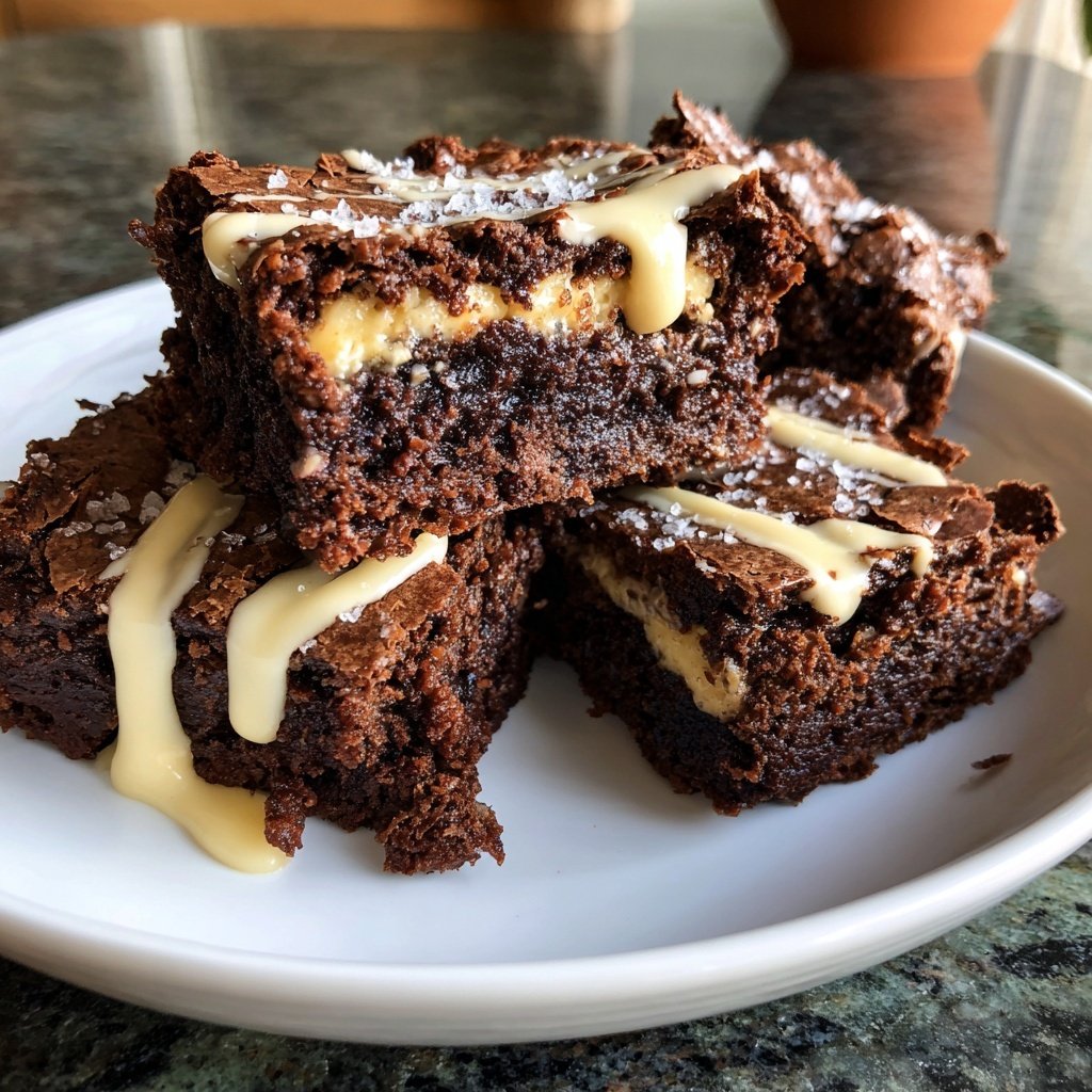 Sauerteig Abfall Brownies mit Frischkäse