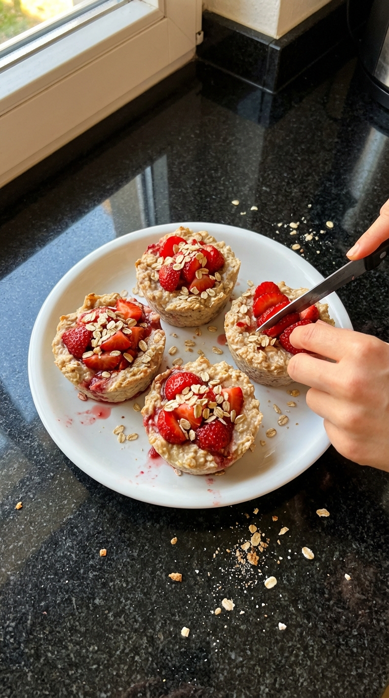 Frische Erdbeer Hafer Cups​