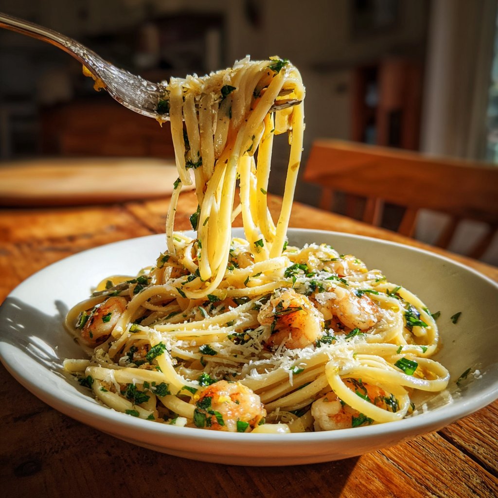 Muschel- und Garnelen-Linguine