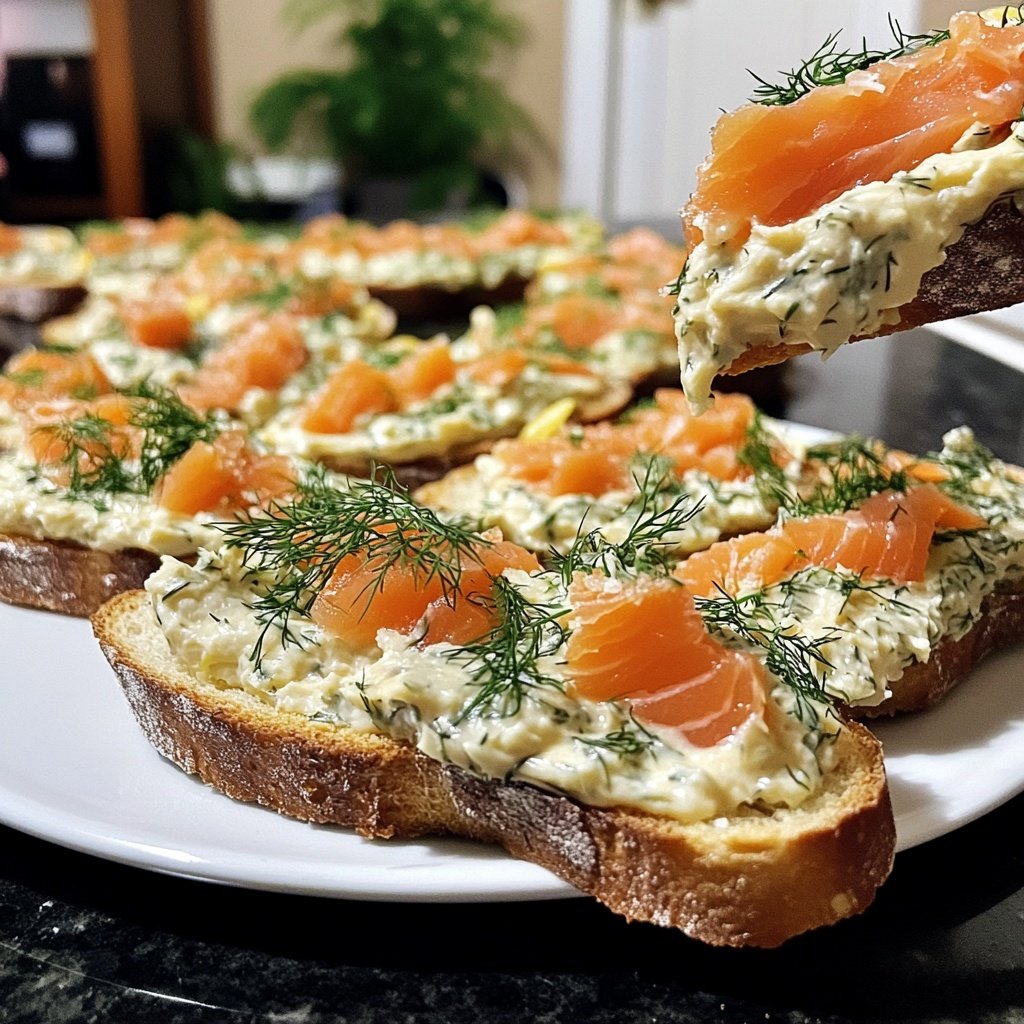 Geräucherter Lachs Dill Crostini