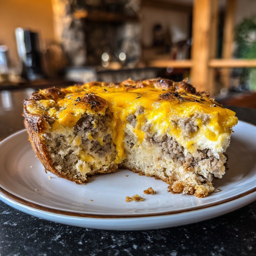 Einfacher Frühstück Wurst Ei Auflauf