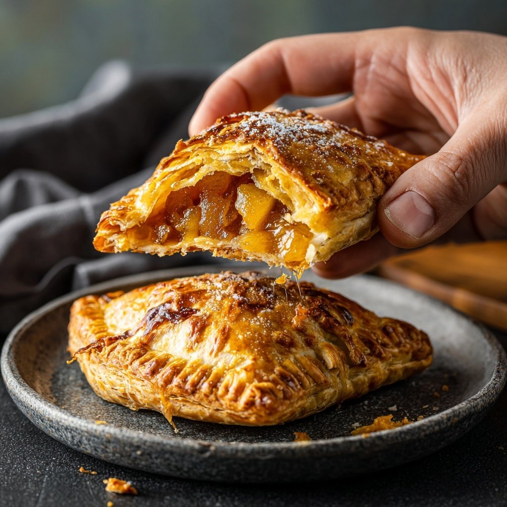 Karamellisierte Birnen-Blätterteig-Taschen