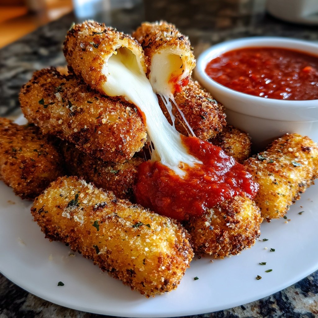 Mozzarella Sticks aus der Heißluftfritteuse