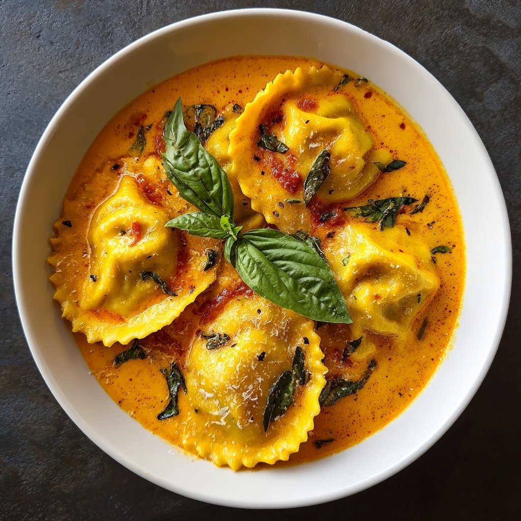 Ravioli Suppe Cremige Tomatenbasis