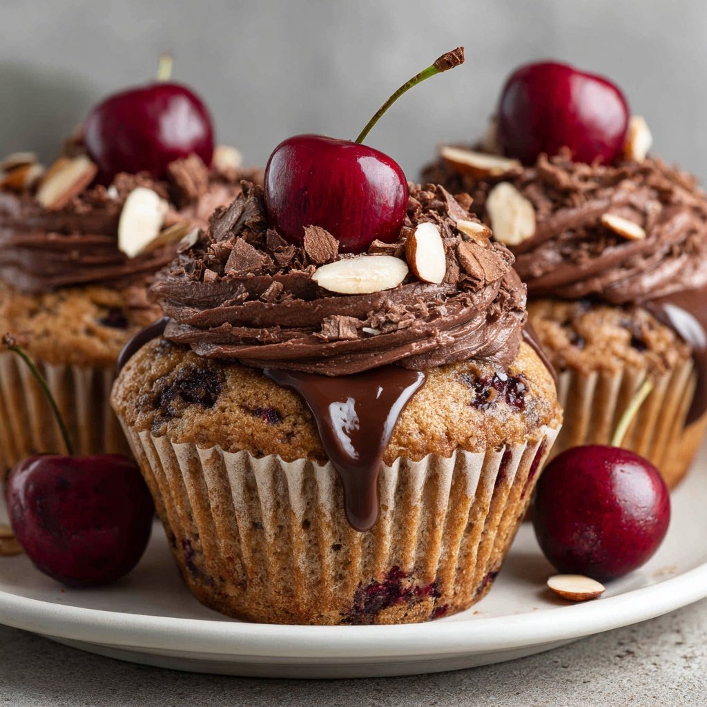 Kirsch Mandel Schoko Cupcakes