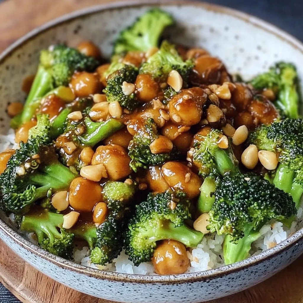 Knoblauch-Brokkoli-Pfanne mit Kichererbsen