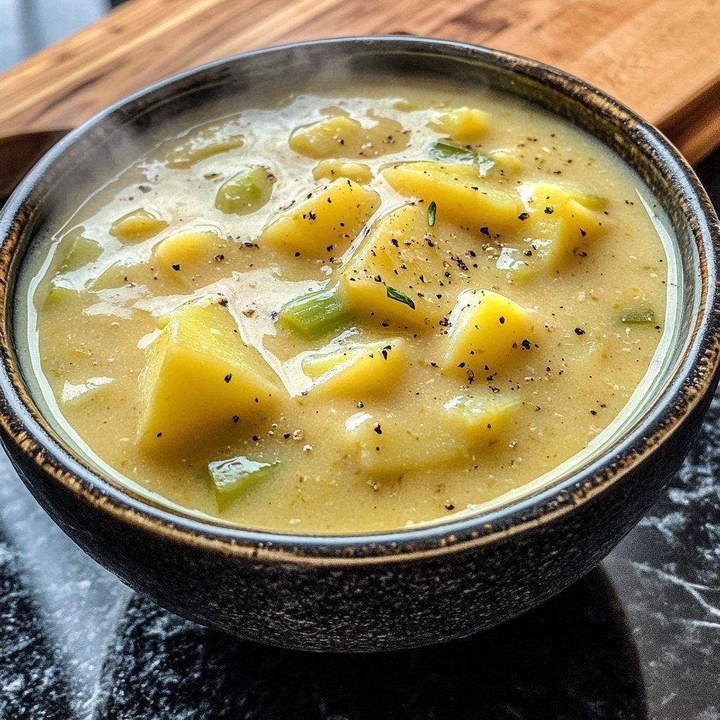 Cremige Kartoffel-Lauch-Suppe für kalte Abende