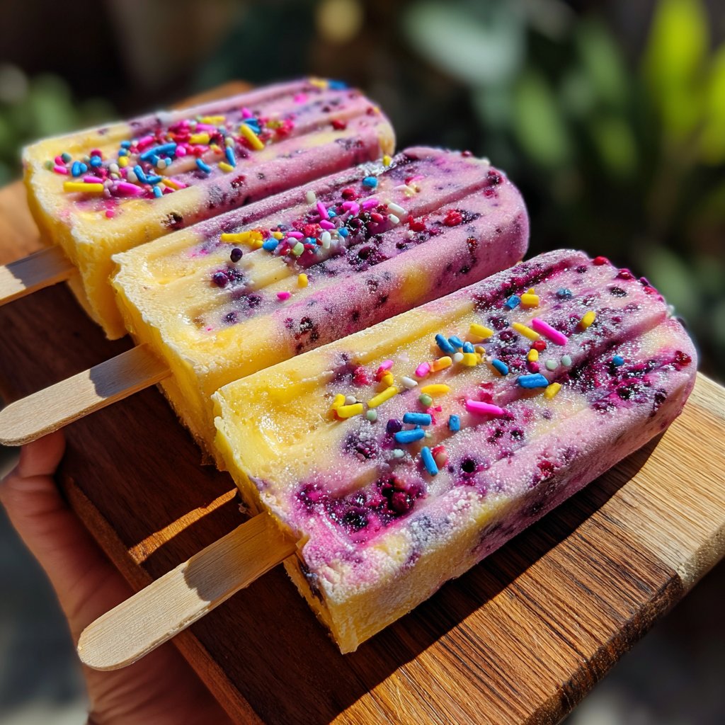 Ananas-Blaubeer-Smoothie-Eis