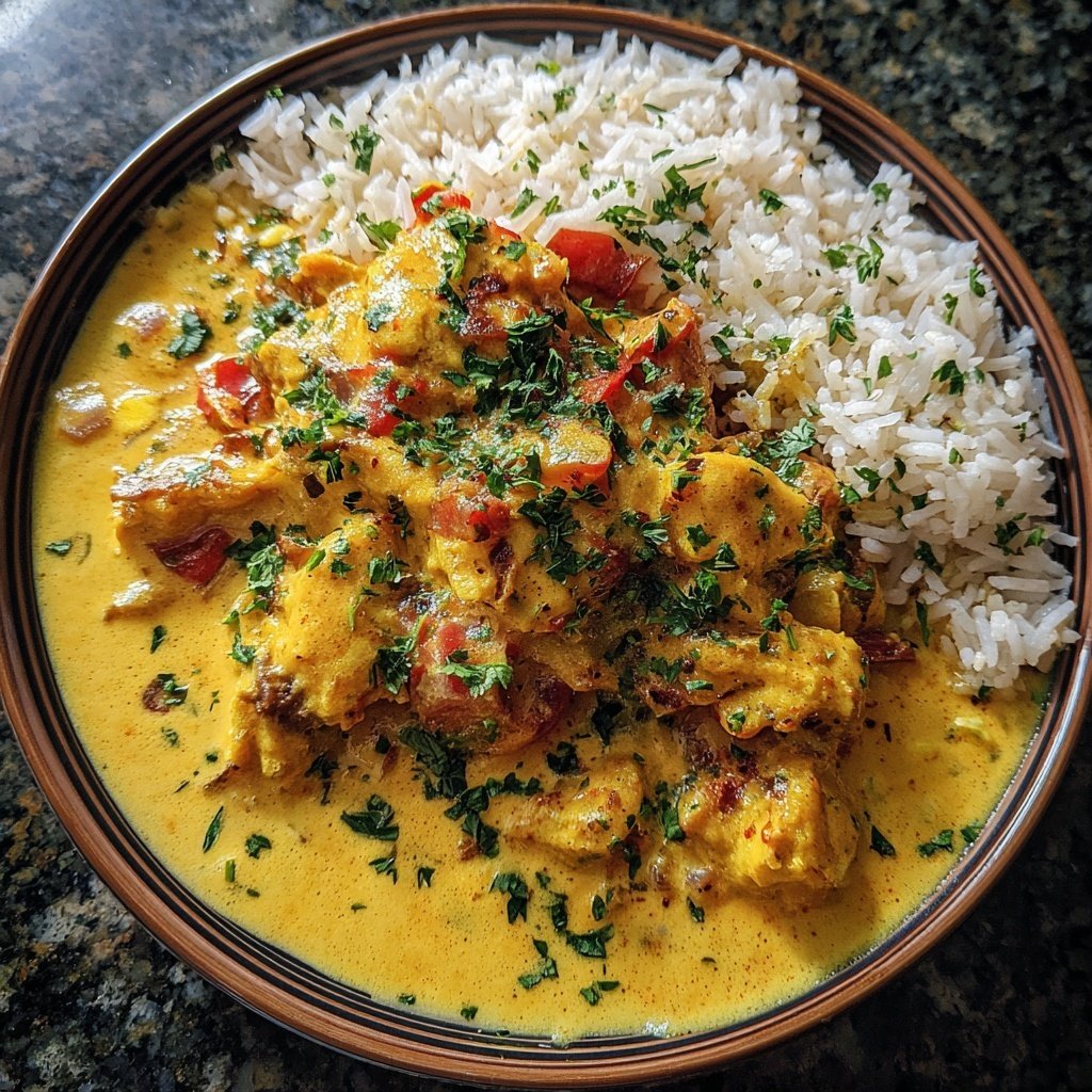 Ziegen Curry mit Reis Medley