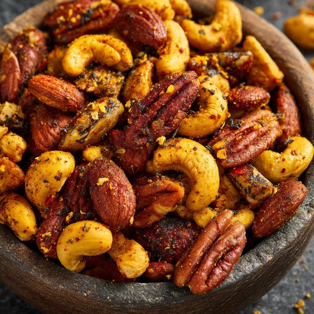 Gewürzte Gemischte Nüsse Snack