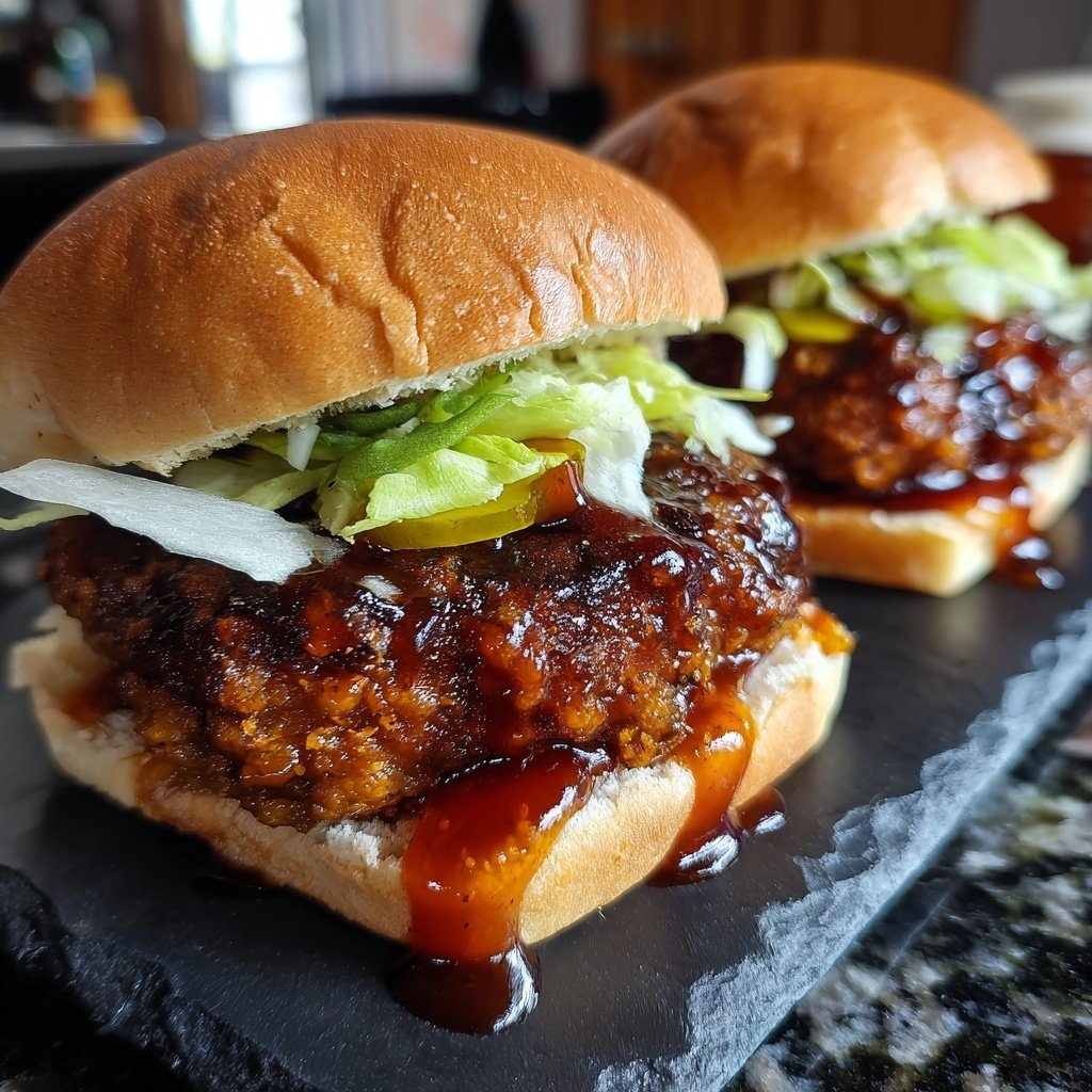 Süß scharfe Frikadellen Slider