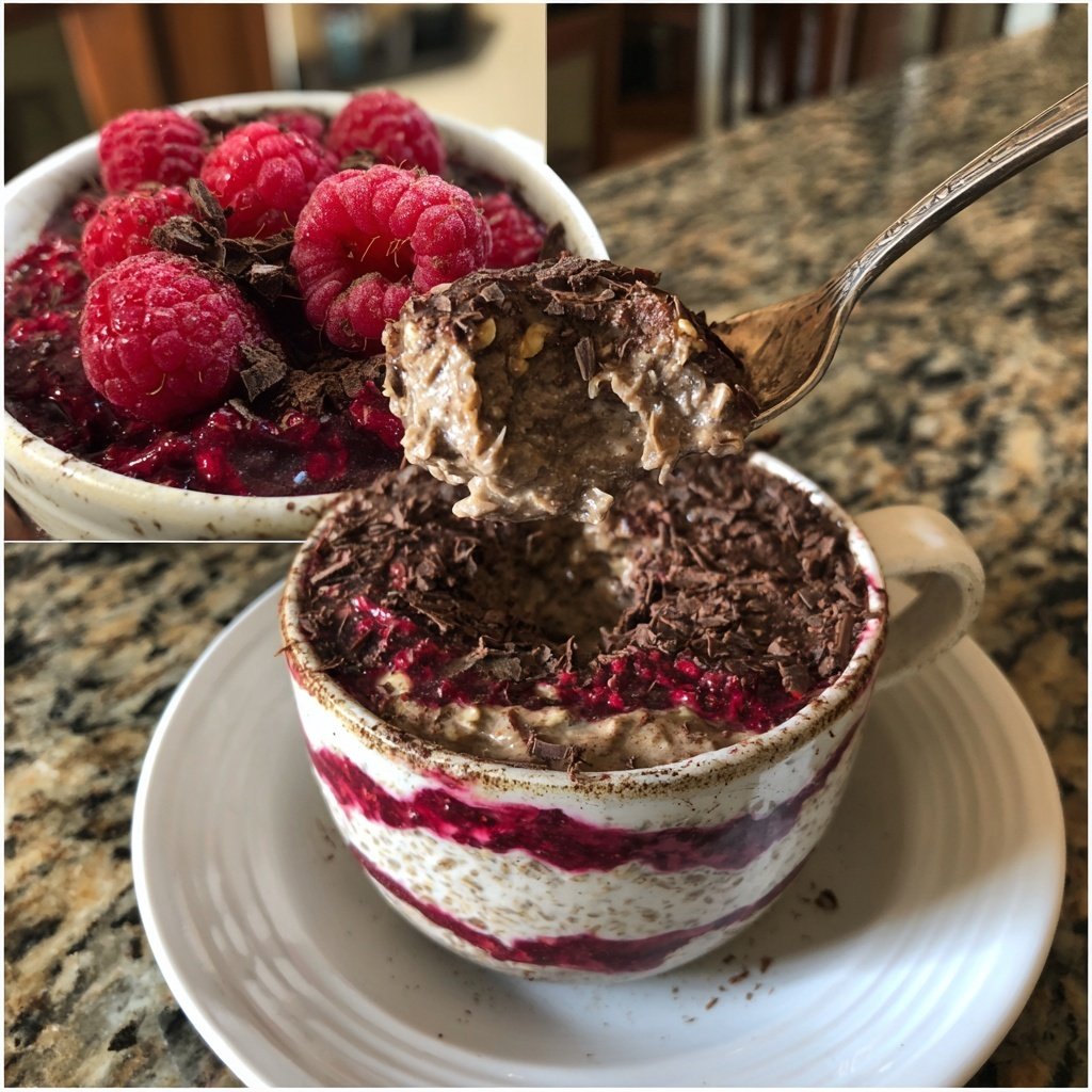 Schoko-Himbeer-Overnight-Oats