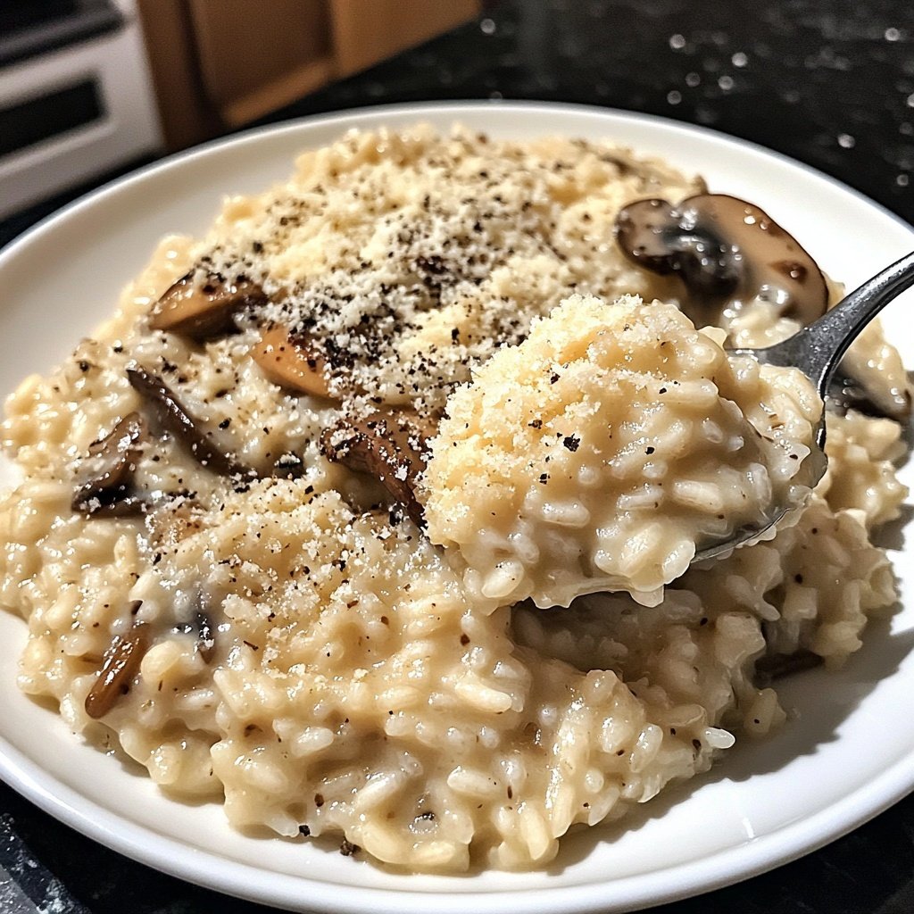 Pilzrisotto mit Parmesan