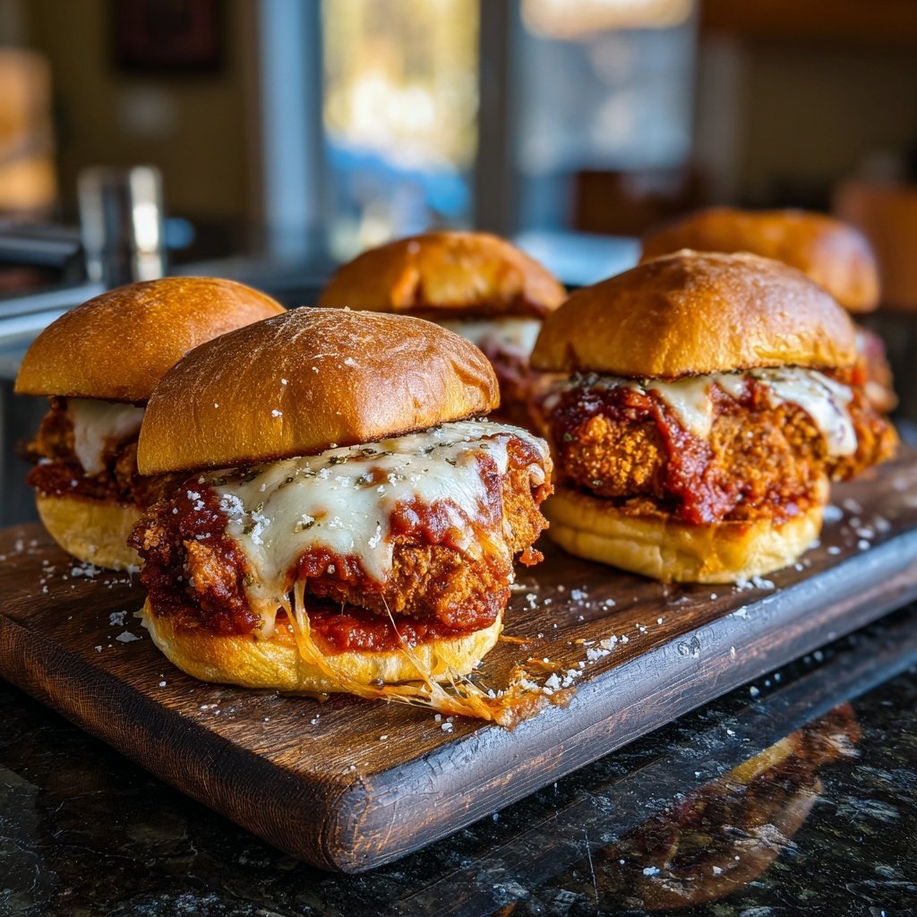 Knusprige Chicken Parmesan Sliders