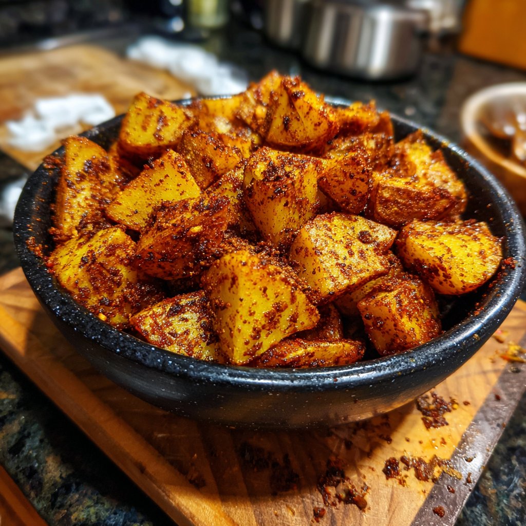 Räucherige Chipotle Kartoffeln aus der Heißluftfritteuse