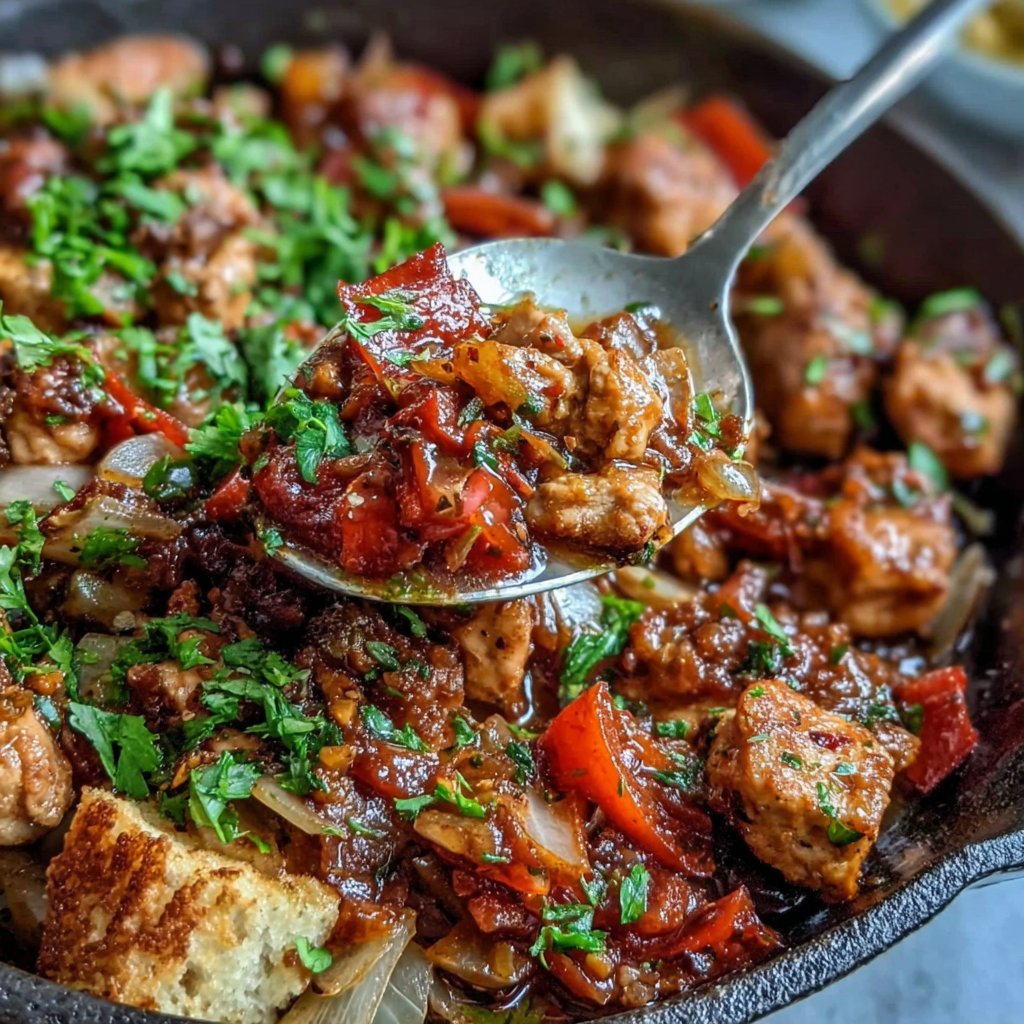 Pikante Putenhackfleisch-Pfanne