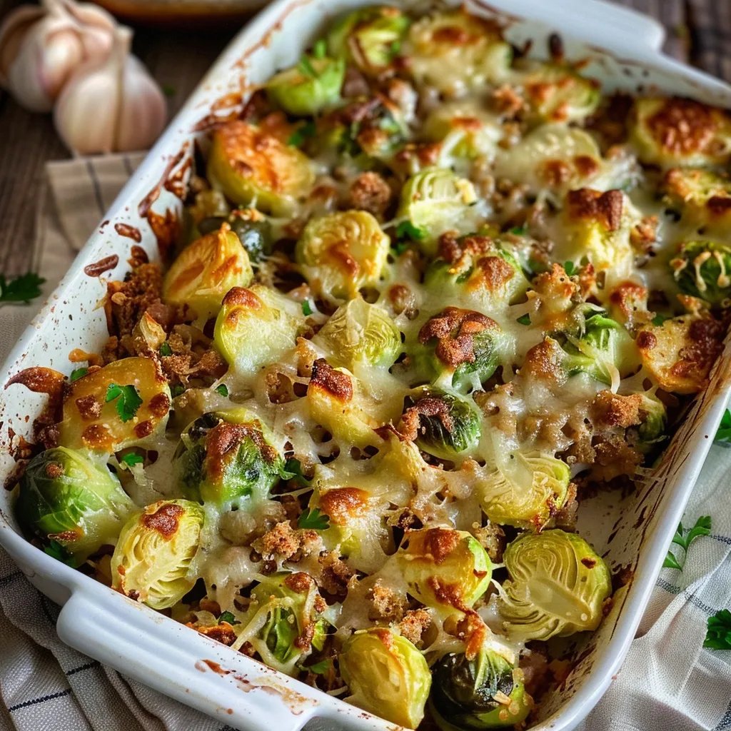 Rosenkohl Auflauf mit Kartoffel und Hackfleisch