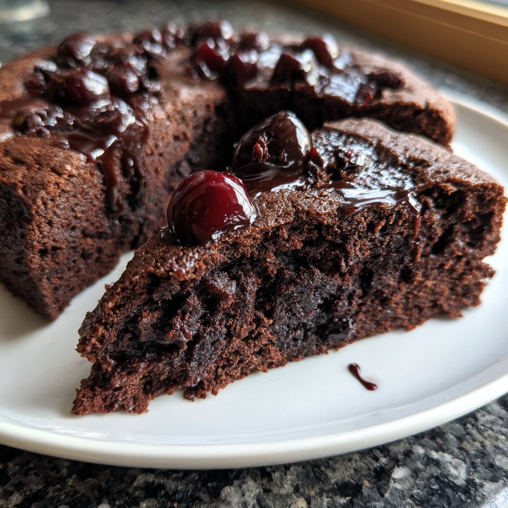 Dunkler Schokoladen Kuchen Balsamico Kirschen
