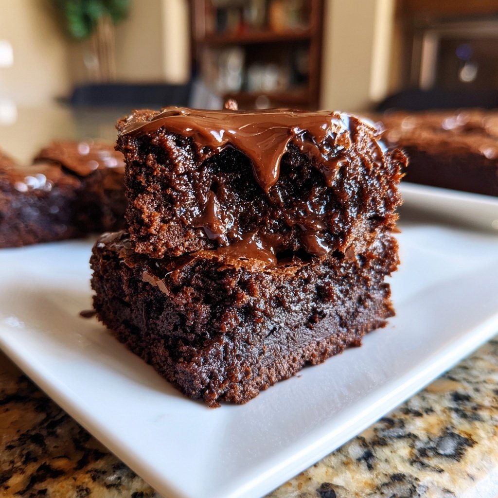Fudgy Topfen Brownies