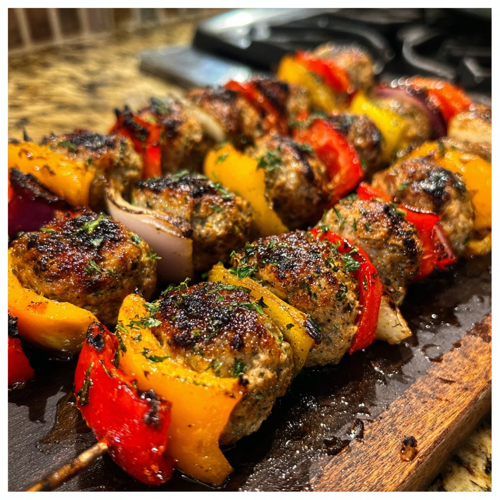 Kräuter-Infundierte Putenkebabs