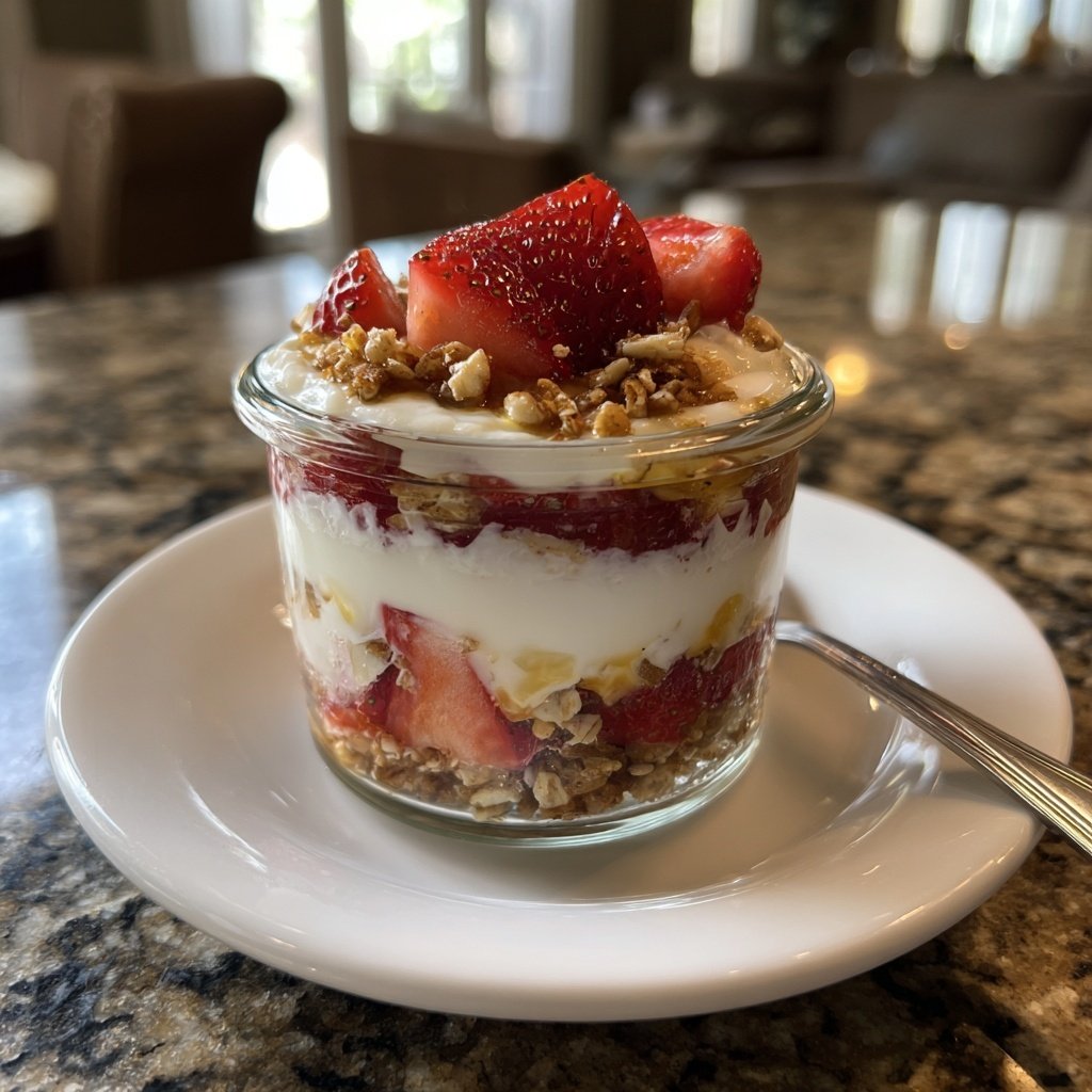 Erdbeer Shortcake Overnight Oats