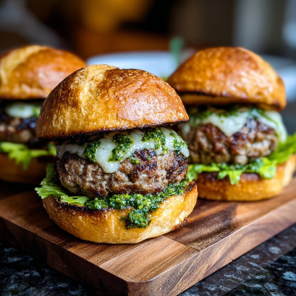 Würzige Salsa Verde Sliders