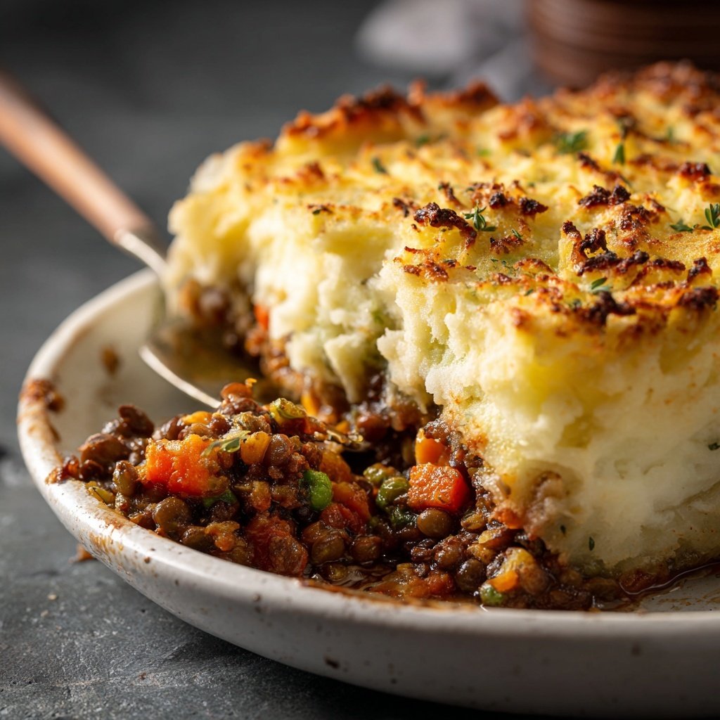 Herzhafter Linsen Shepherd’s Pie