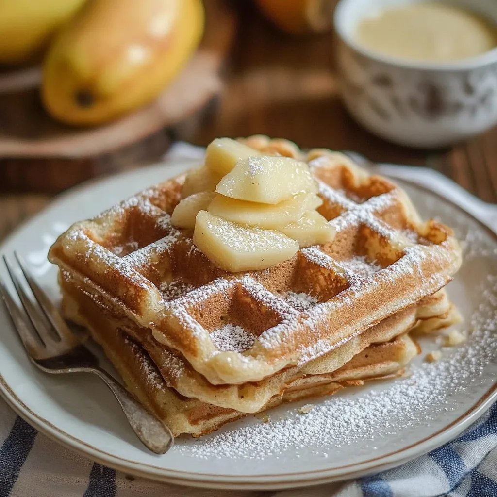 Haferlocken Apfelmus Waffeln