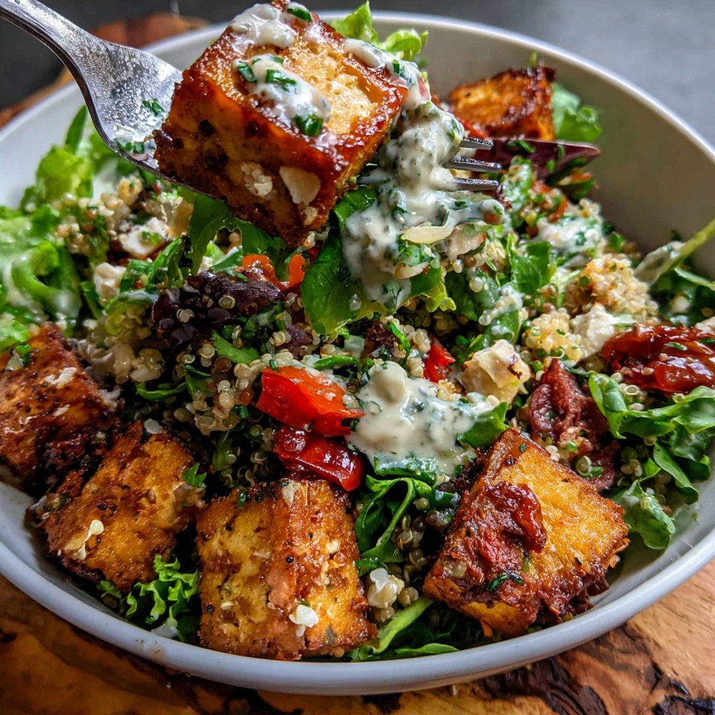 Tofu Quinoa Power Salat