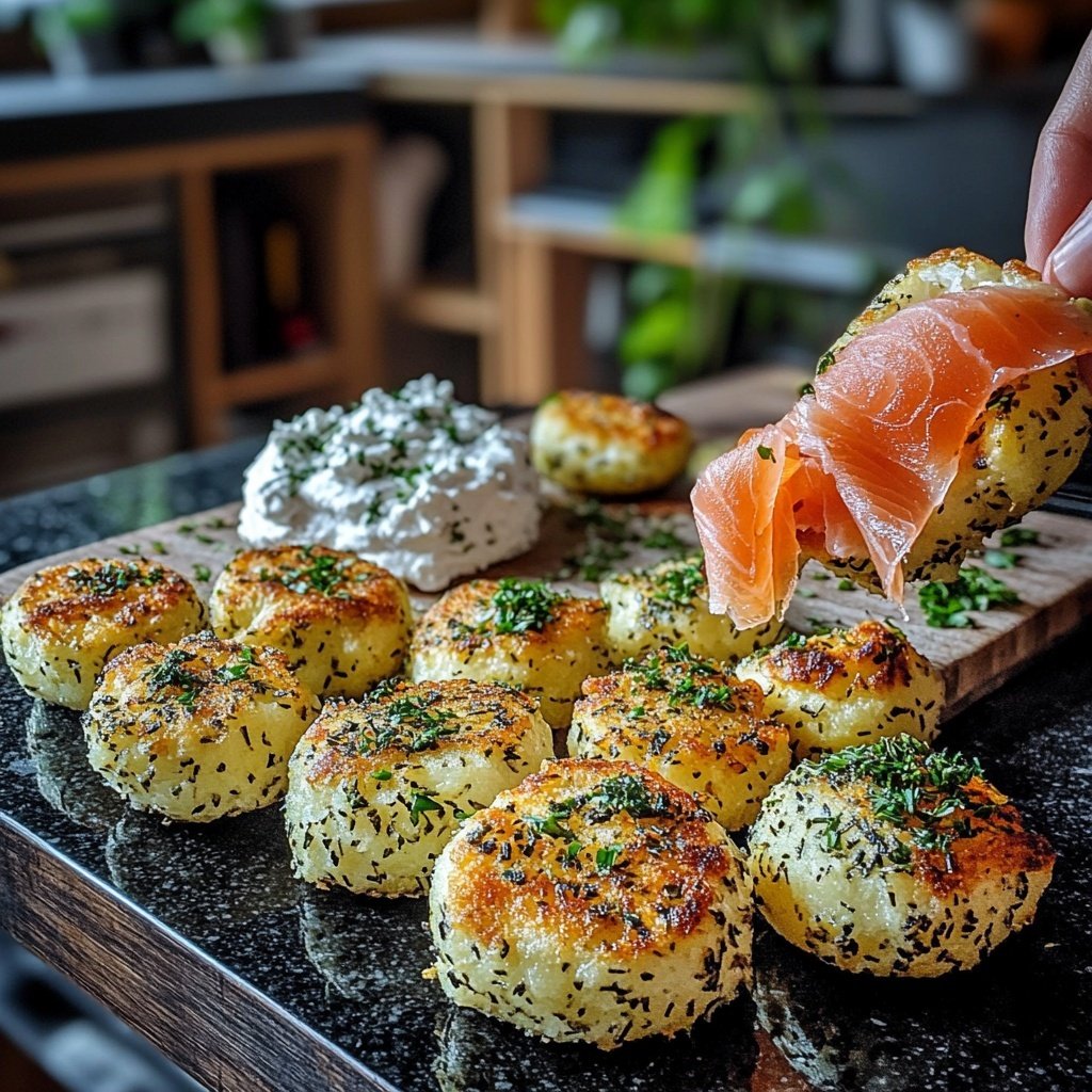 Ofenkartoffeln mit Kräuterquark und Räucherlachs