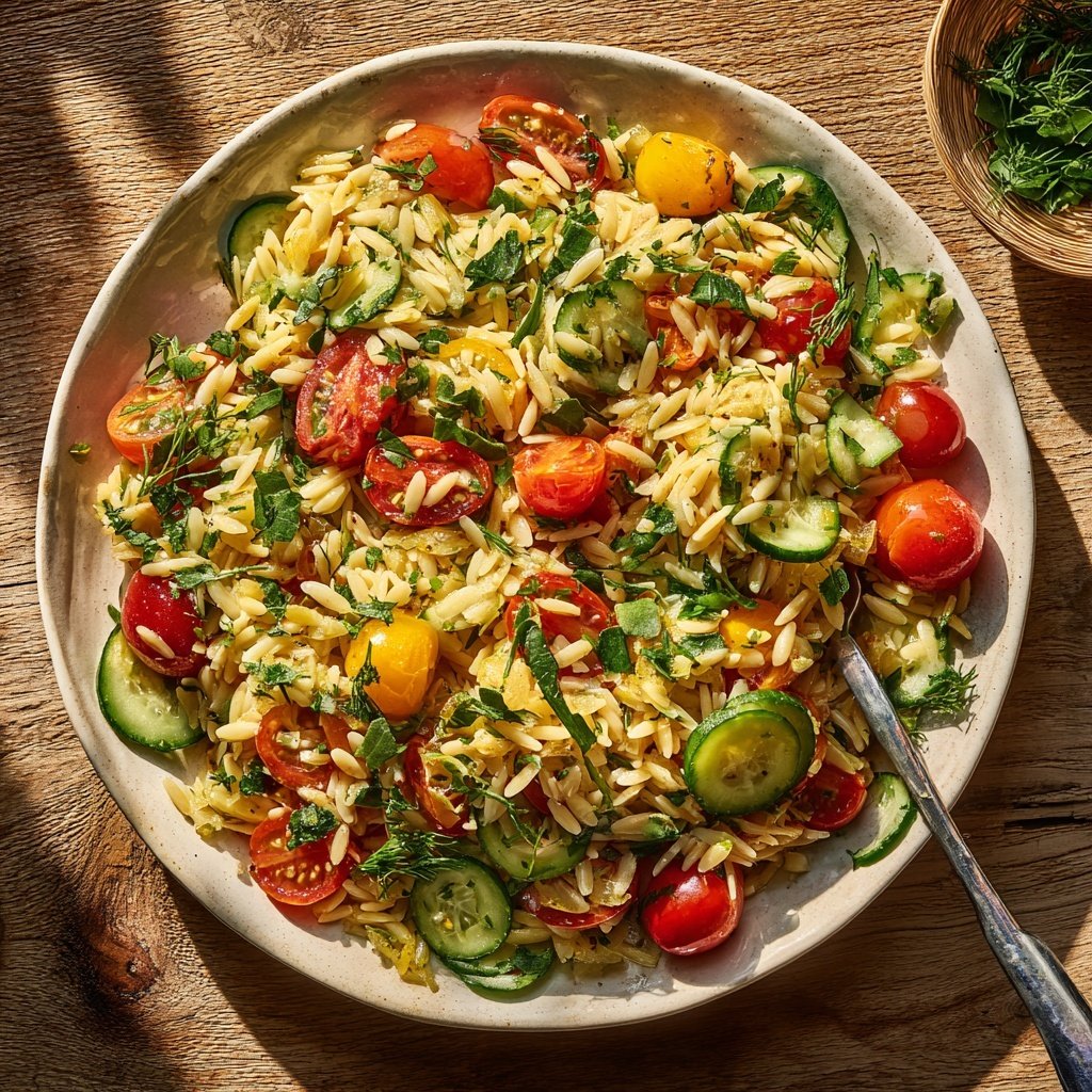 Frühlingsgarten Orzo Salat