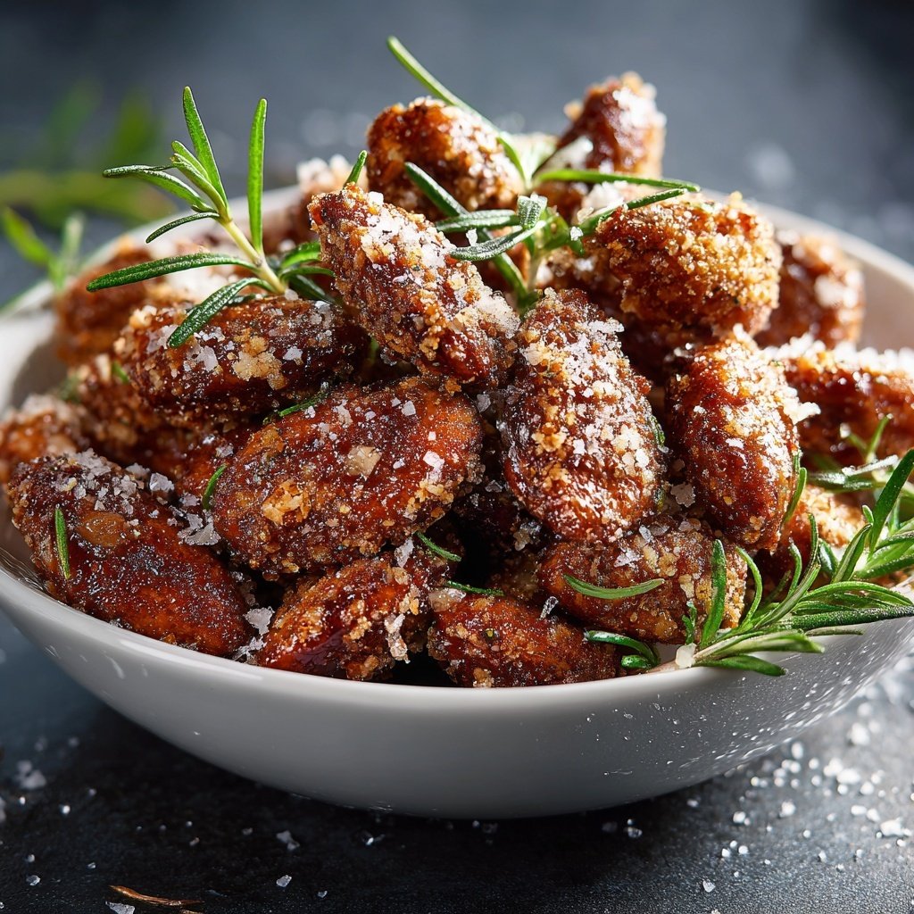 Salzig-süße Mandeln mit Rosmarin