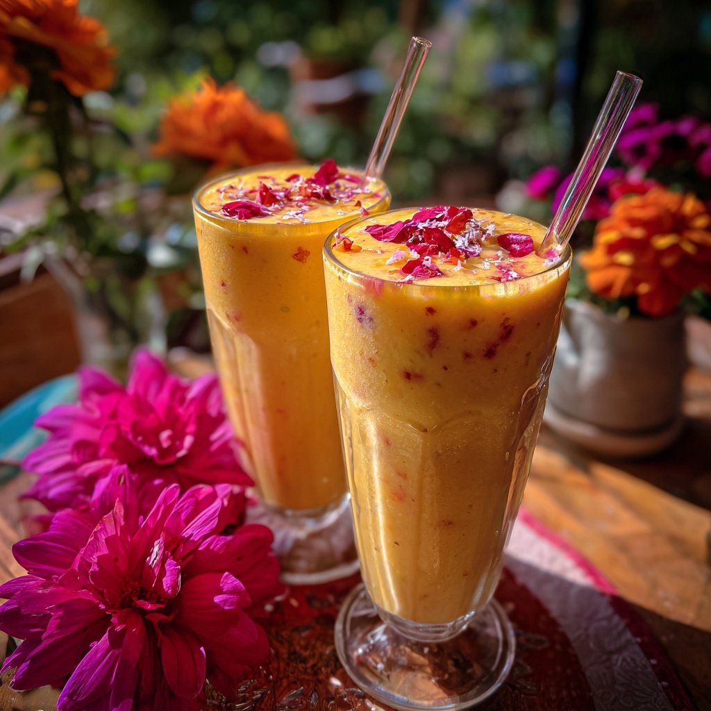 Mango Strawberry Coconut Lassi